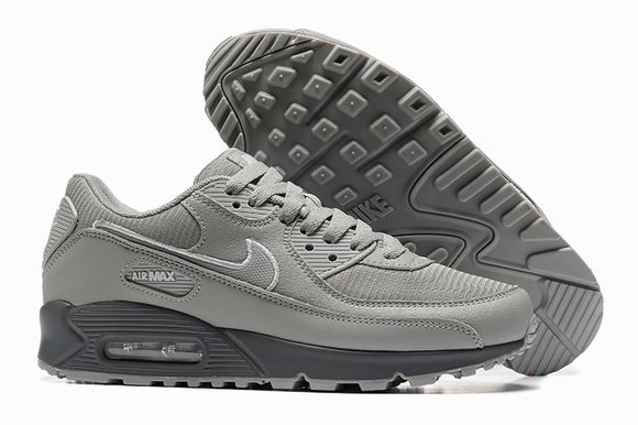 Cheap Nike Air Max 90 Goes Greyscale Men's Shoes Grey-82